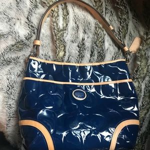 Blue coach purse